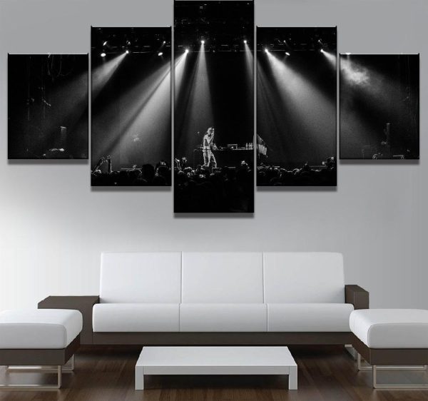 Lil Peep Concert Music - 5 Panel Canvas Art Wall Decor