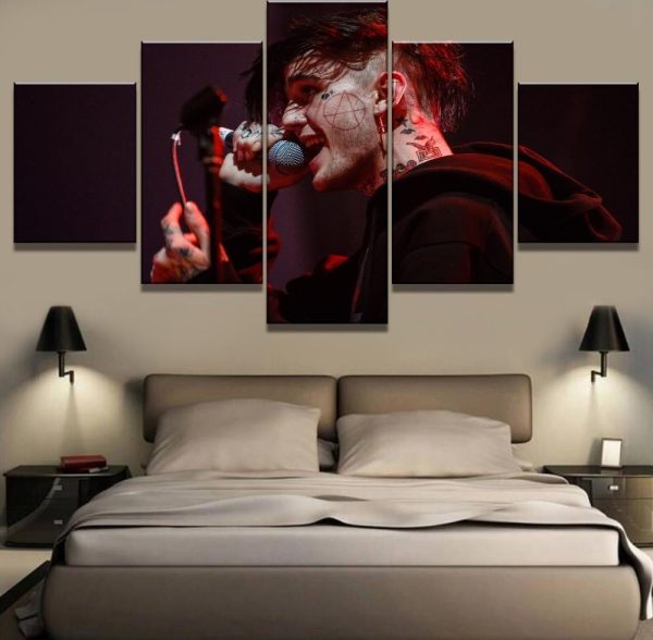 Lil Peep Music Poster 1 Celebrity - 5 Panel Canvas Art Wall Decor