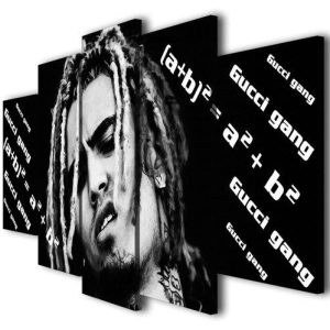 Lil Pump - Famous 5 Panel Canvas Art Wall Decor