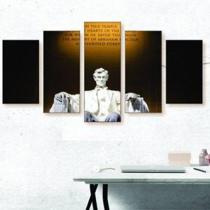 Lincoln Memorial - Nature 5 Panel Canvas Art Wall Decor