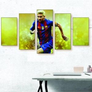 Lionel Messi 2 - Famous Person 5 Panel Canvas Art Wall Decor