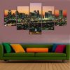 London City Scenery - Nature 5 Panel Canvas Art Wall Decor