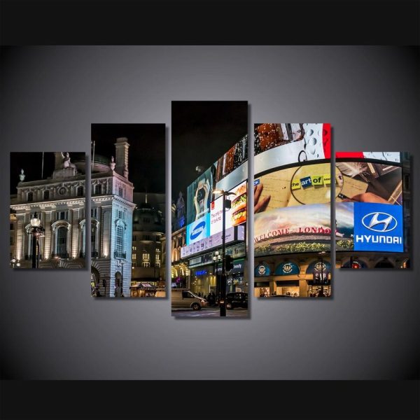 London Street - Nature 5 Panel Canvas Art Wall Decor