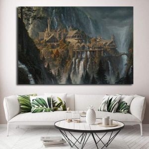 Lord Of The Rings Lotr Rivendell Poster Movie 1 Piece - 1 Panel Canvas Art Wall Decor