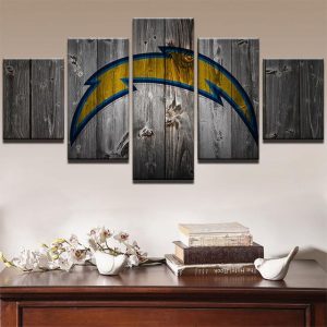 Los Angeles Chargers - Sport 5 Panel Canvas Art Wall Decor