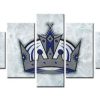 Los Angeles Kings Nhl Team Crown - Sport 5 Panel Canvas Art Wall Decor