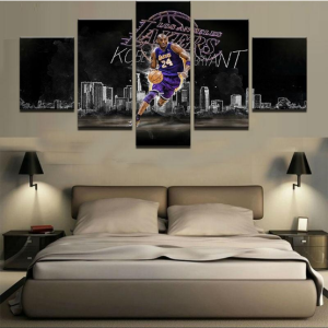 Los Angeles Lakers Kobe Bryant 1 - Sport 5 Panel Canvas Art Wall Decor