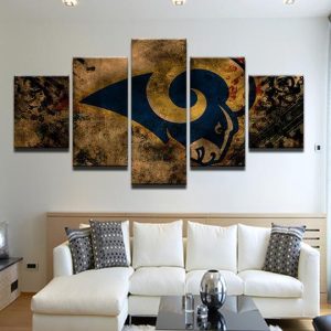 Los Angeles Rams 3 - Sport 5 Panel Canvas Art Wall Decor