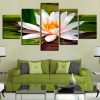 Lotus Flower - Nature 5 Panel Canvas Art Wall Decor