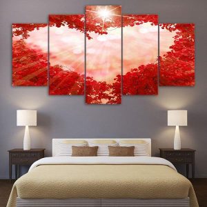 Love 01 - Abstract 5 Panel Canvas Art Wall Decor