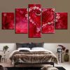 Love 7 - Abstract 5 Panel Canvas Art Wall Decor