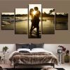 Lover Beach 1 - Abstract 5 Panel Canvas Art Wall Decor