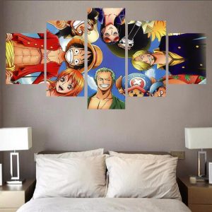 Luffy Gangs One Piece Anime - 5 Panel Canvas Art Wall Decor