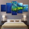 Mahi-mahi Dolphinfish Dorado Ocean - 5 Panel Canvas Art Wall Decor