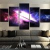 Majestic Nebula Galaxy - Space 5 Panel Canvas Art Wall Decor