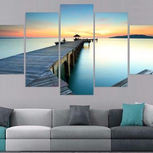 Maldive Islands Resort - Sport 5 Panel Canvas Art Wall Decor