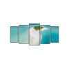 Maldives Beach Scene - Love Beach - Amazing Beach - Nature 5 Panel Canvas Art Wall Decor