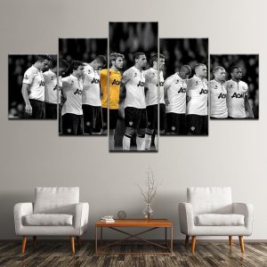 Manchester United Legendary Team Soccer - 5 Panel Canvas Art Wall Decor