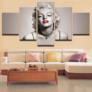 Marilyn Monroe 7 Celebrity - 5 Panel Canvas Art Wall Decor