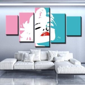 Marilyn Monroe - Famous Person 5 Panel Canvas Art Wall Decor