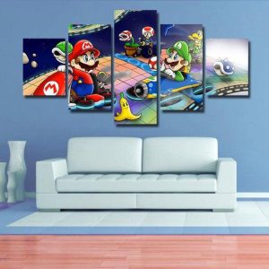 Mario Kart - Gaming 5 Panel Canvas Art Wall Decor