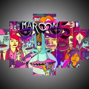 Maroon 5 - Abstract 5 Panel Canvas Art Wall Decor