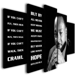 Martin Luther King Jr - Famous Person 5 Panel Canvas Art Wall Decor