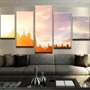 Masjid Shadow - Nature 5 Panel Canvas Art Wall Decor