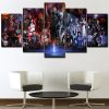 Mass Effect Characters Poster 1 Gaming - 5 Panel Canvas Art Wall Decor