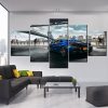 McLaren 570S Blue Sports Rear Car - 5 Panel Canvas Art Wall Decor