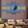 Memphis Grizzlies Basketball - 5 Panel Canvas Art Wall Decor