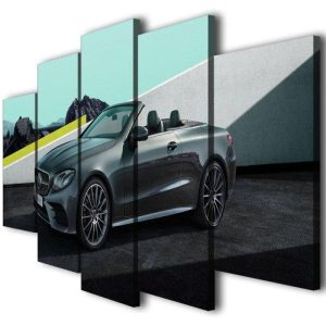 Mercedes-Benz E Cabrio Sport Car - Automative 5 Panel Canvas Art Wall Decor