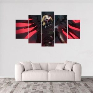 Mercy Overwatch 1 - Gaming 5 Panel Canvas Art Wall Decor