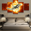 Miami Dolphin Football Sport - 5 Panel Canvas Art Wall Decor