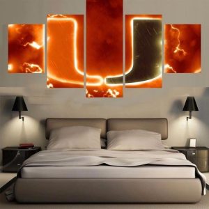 Miami Hurricanes 1 Sport - 5 Panel Canvas Art Wall Decor