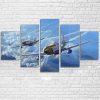 Military Airplane Aircraft Vintage 03 - Aircraft 5 Panel Canvas Art Wall Decor