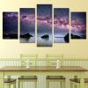 Milky Way Stars - Space 5 Panel Canvas Art Wall Decor