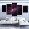 Milky Way - Space 5 Panel Canvas Art Wall Decor