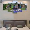 Minecraft Poster Gaming - 5 Panel Canvas Art Wall Decor