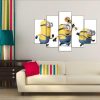 Minions 1 - Cartoon 5 Panel Canvas Art Wall Decor