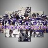 Minnesota Vikings 1 - Sport 5 Panel Canvas Art Wall Decor