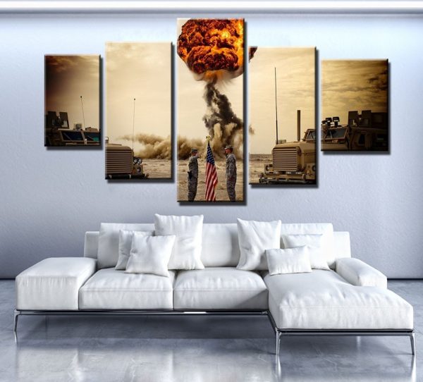 Mission Accomplished - Army 5 Panel Canvas Art Wall Decor