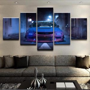 Mitsubishi Lancer Evolution 1 Car - 5 Panel Canvas Art Wall Decor