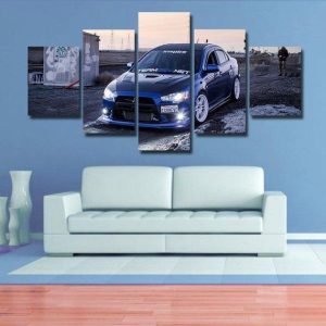 Mitsubishi - Automative 5 Panel Canvas Art Wall Decor