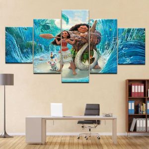 Moana Disney - 5 Panel Canvas Art Wall Decor