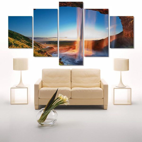 Modern City - Nature 5 Panel Canvas Art Wall Decor