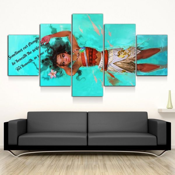 Montunui Strength - Cartoon 5 Panel Canvas Art Wall Decor