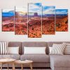 Monument Valley Arizona Utah Landscape Usa - Nature 5 Panel Canvas Art Wall Decor