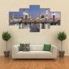 Mosque Of The Prophet Muhammad In Medinah - Nature 5 Panel Canvas Art Wall Decor