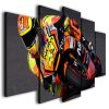 Moto Racing Sport - Automative 5 Panel Canvas Art Wall Decor